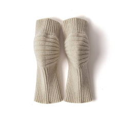 Cashmere Knee Brace Support Leg Warmers for Cycling & Skiing