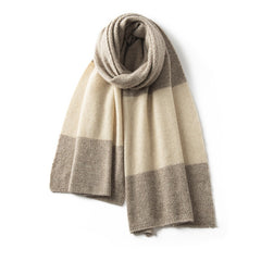 Soft and Stylish Winter Wraps Cashmere Colorblock Knit Scarf