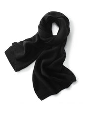 Classic Unisex Soft Cashmere Ribbed Knit Scarf