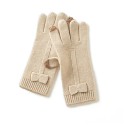 Stretch Knit Mittens Full Finger Winter Cashmere Touch Screen Glove