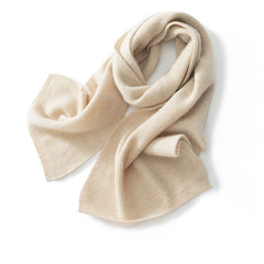 Classic Unisex Soft Cashmere Ribbed Knit Scarf
