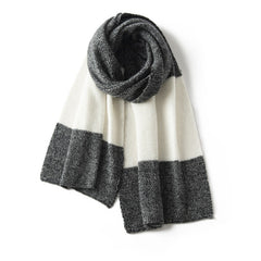 Soft and Stylish Winter Wraps Cashmere Colorblock Knit Scarf