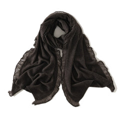 Lightweight Fringe-Edge 100% Cashmere Pashmina Scarf Shawl Wrap