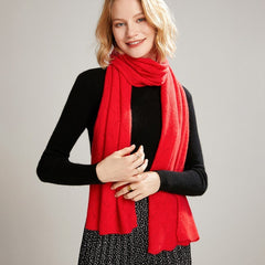 Leaf Pattern Cashmere Wrap Cashmere Lace Knit Scarf