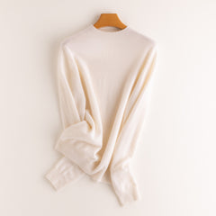 Women's 100% Cashmere  Lightweight Knit Crew Neck Sweater