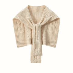 Dual-Use Scarf Shoulder Protection Shawl Cashmere Knitted Poncho