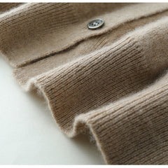 Cashmere Women's V-Neck Knit Layering Cardigan Sweater