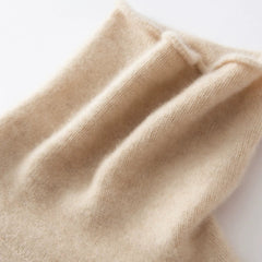 Soft Lightweight Raglan Sleeve Knit Pullover Cashmere Wool Turtleneck Sweater