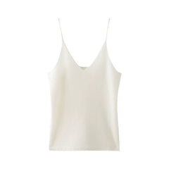 Women's Cashmere Lightweight V-Neck Knit Camisole Tank Top