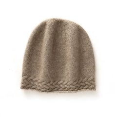 Braided Edge Cashmere Soft Hat Cable Knit Outdoor Beanies