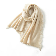 Soft Fringed Edge Stole Pashmina Shawl Wrap Cashmere Scarf