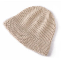 Winter Bucket Hats for Women Cashmere Hat Soft Warm Knitted Cap