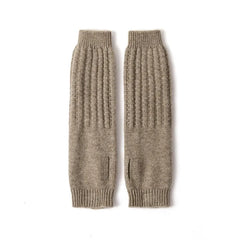 Knit Fingerless Sleeves Cashmere Mittens Arm Warmer