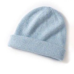 Soft Speckled Knit Winter Hat Ribbed Cashmere Beanie