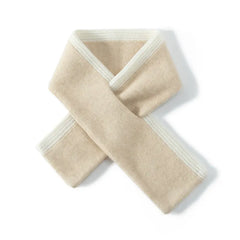 Soft Contrast Edge Wrap 100% Cashmere Two-Tone Scarf for Kids