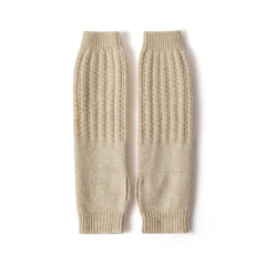 Knit Fingerless Sleeves Cashmere Mittens Arm Warmer