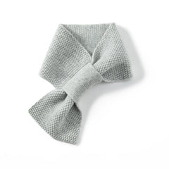 Knitted Cross Neck Protection Warm Small Cashmere Bow Scarf