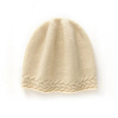 Braided Edge Cashmere Soft Hat Cable Knit Outdoor Beanies