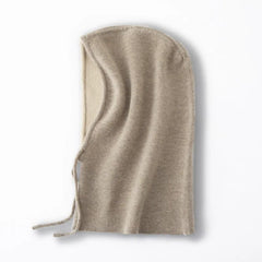 Knitted Ski Hat Windproof Cashmere Hood Drawstring Snood