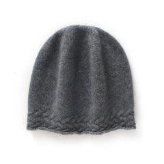 Braided Edge Cashmere Soft Hat Cable Knit Outdoor Beanies