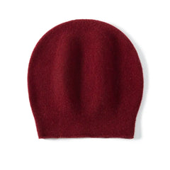 100% Cashmere Women's Slouchy Winter Rib Knit Soft Beanie