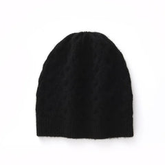 Cashmere Cable Knit Beanie Hat Warm Soft Slouchy Skull Cap