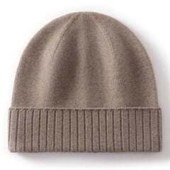 Classic Soft Winter Ribbed Cashmere Stretchy Knit Warm Beanie Hat