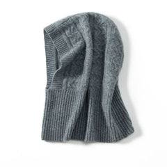 100% Cashmere Hood Loop  Warm Knitted  Hat Scarves Neck Warmer