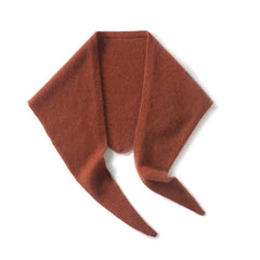 Pure Cashmere Triangle Scarf Neckerchief Knitted Shoulder Wrap