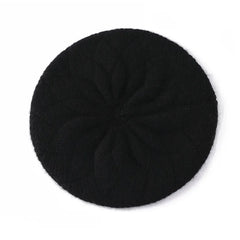 Women 100% Cashmere Beret Hat French Artist Style Soft Knit Cap