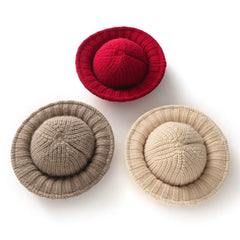 Cashmere Ribbed Knit Bucket Hat Fisherman Hat Knit Beanies