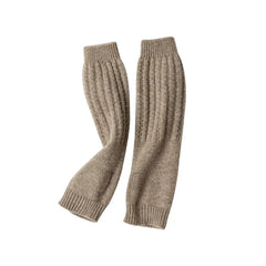 Knit Fingerless Sleeves Cashmere Mittens Arm Warmer