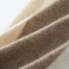Winter Colorblock Pure Cashmere Infinity Scarf Neck Warmer Scarf