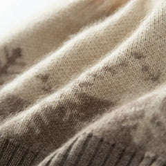 Jacquard Knitted Beanies Snowflake Winter Thick Warm Bonnet Cap
