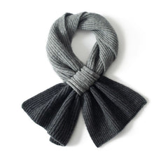 Contrast Color Neck Two-Tone Bow-Knot Pure Cashmere Scarf