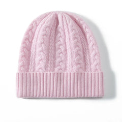 Kids’ Cashmere Cable Warm Winter Hat Unisex Knitted Beanie