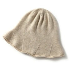 Warm Knitted Bucket Hat Cashmere Fisherman Hat for Women