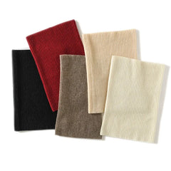 Ribbed Cashmere Gaiter Winter Outdoor Knitted Snood Neck Warmer