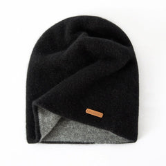 Cashmere Winter Beanie Double-sided Two Colors Hat