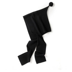 Winter Cashmere Wrap Hooded Scarf Knit Hats Beanie with Pom-Pom