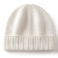 Classic Soft Winter Ribbed Cashmere Stretchy Knit Warm Beanie Hat
