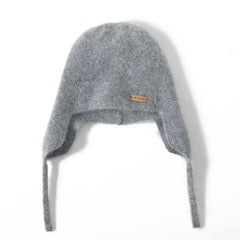Cashmere Earflap Hat Soft Winter Beanie with Ties