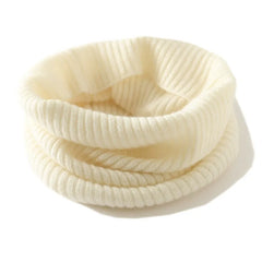 Ribbed Cashmere Gaiter Winter Outdoor Knitted Snood Neck Warmer