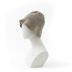 Warm Knitted Bucket Hat Cashmere Fisherman Hat for Women