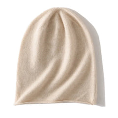 100% Cashmere Slouchy Beanie Hat Soft Lightweight Knit Winter Cap