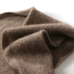 Pure Cashmere Triangle Scarf Neckerchief Knitted Shoulder Wrap