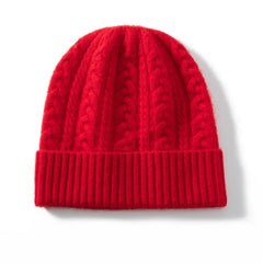 Kids’ Cashmere Cable Warm Winter Hat Unisex Knitted Beanie