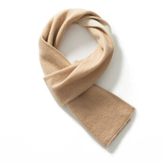 Pure Cashmere Cross-Tie Thick Versatile Scarf with Loop Design