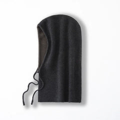 Knitted Ski Hat Windproof Cashmere Hood Drawstring Snood