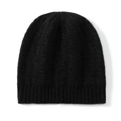 Classic Cable-Pattern Pure Cashmere  Knitted Brimless Hat